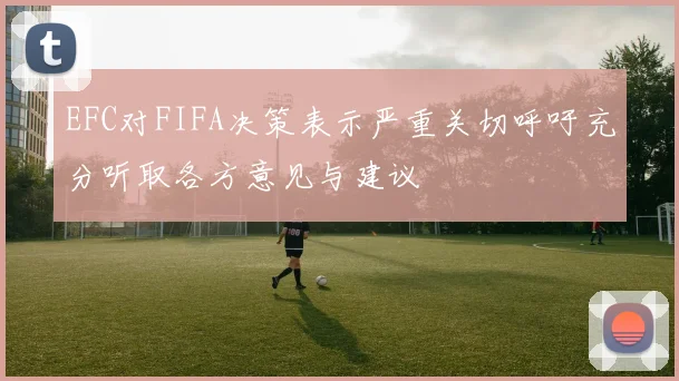 EFC对FIFA决策表示严重关切呼吁充分听取各方意见与建议
